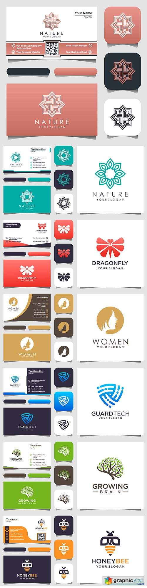  Minimalist elegant logo and business card design 10 