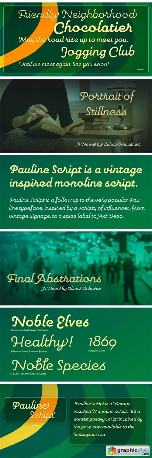  Pauline Script Font Family 
