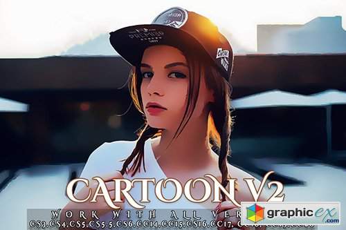  Cartoon Painting Photoshop Actions 