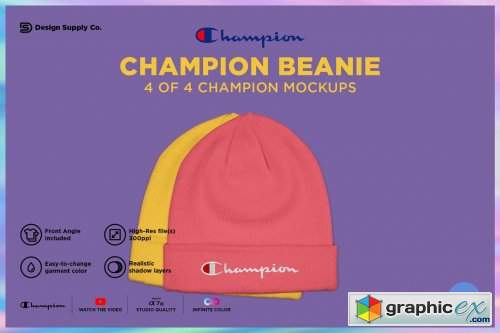 Download Champion Beanie Mockup Free Download Vector Stock Image Photoshop Icon