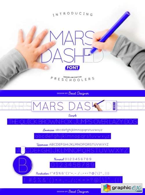  Mars Dashed Font 