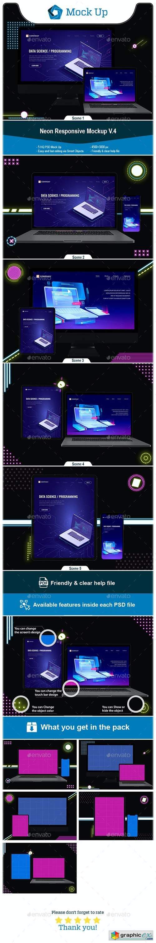 Neon Responsive Mockup V.4 