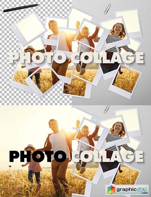  Photo Collage Effect Mockup 