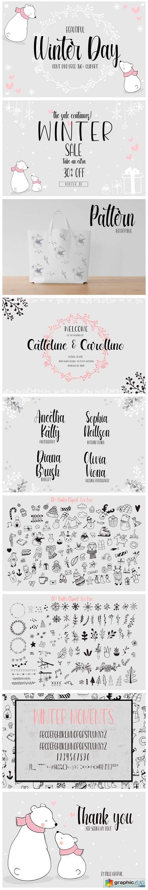 Beautiful Winter Day Font