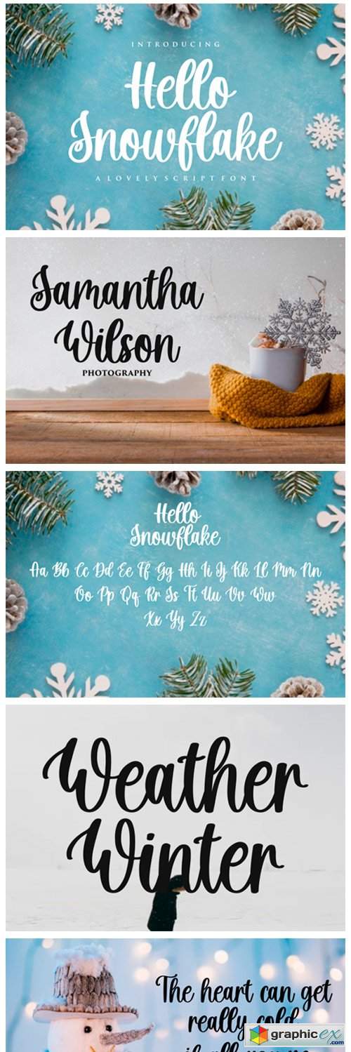  Hello Snowflake Font 