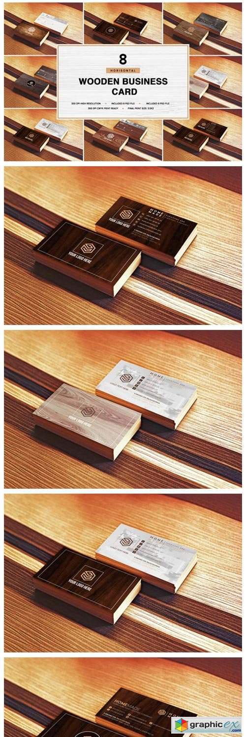 Wooden Business Card Pack [Horisont]