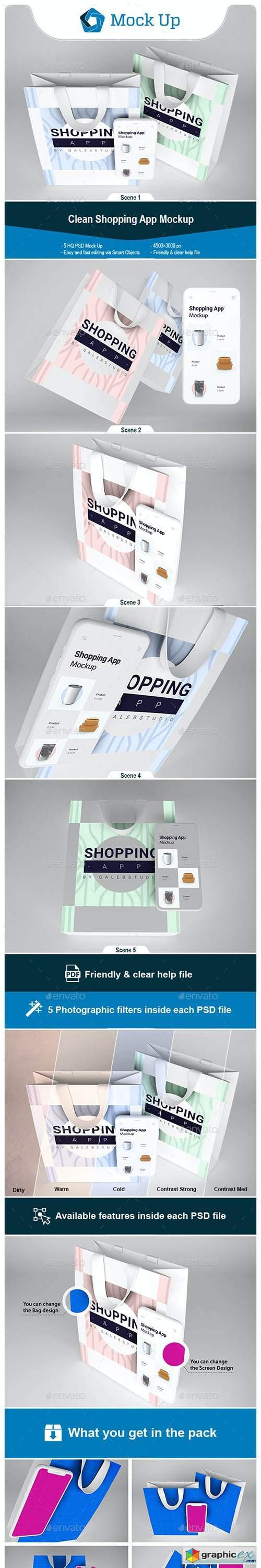 Clean Shopping App Mockup