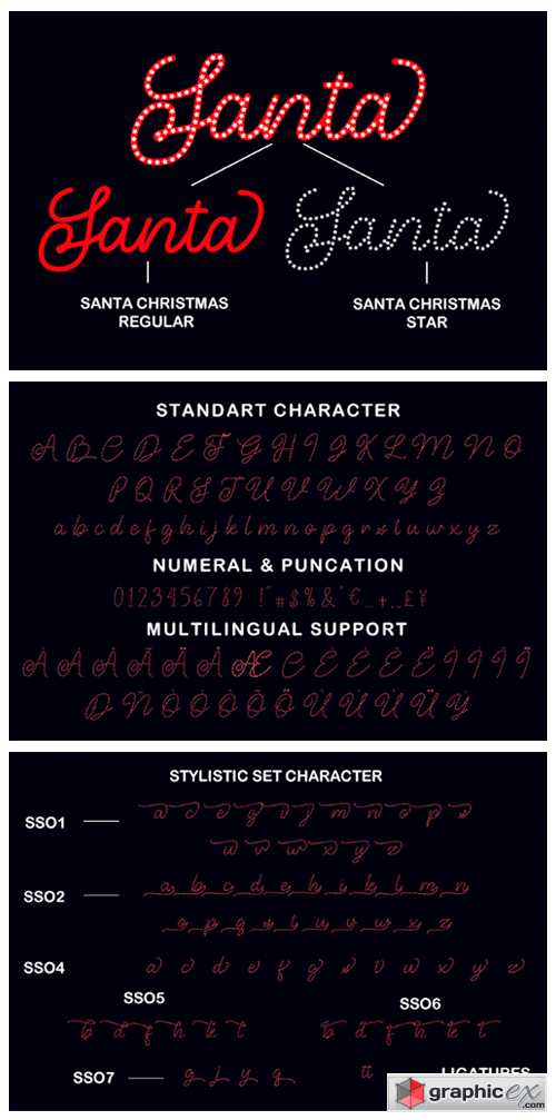 Santa Christmas Font