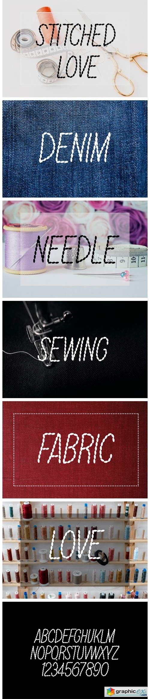  Stitched Love Font 