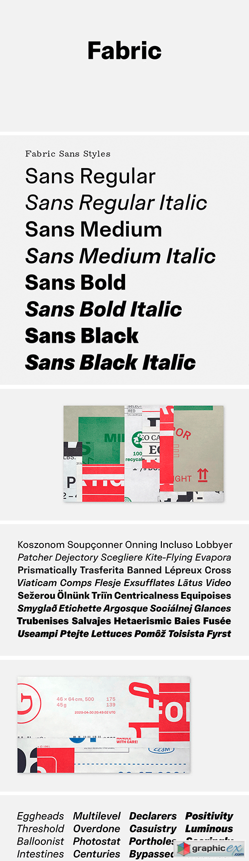  Fabric Sans Font Family 