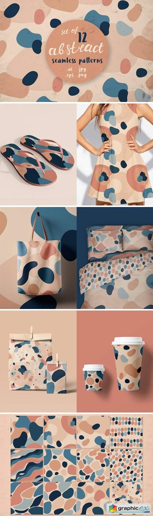12 abstract seamless patterns 