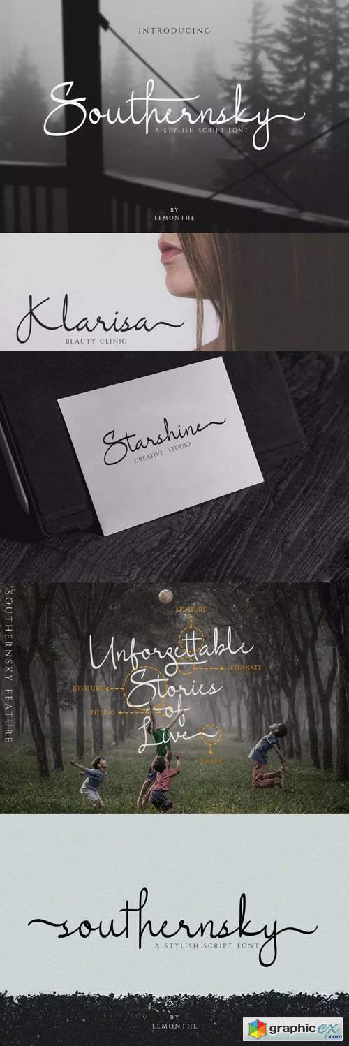  Southernsky - Stylish Script Font 