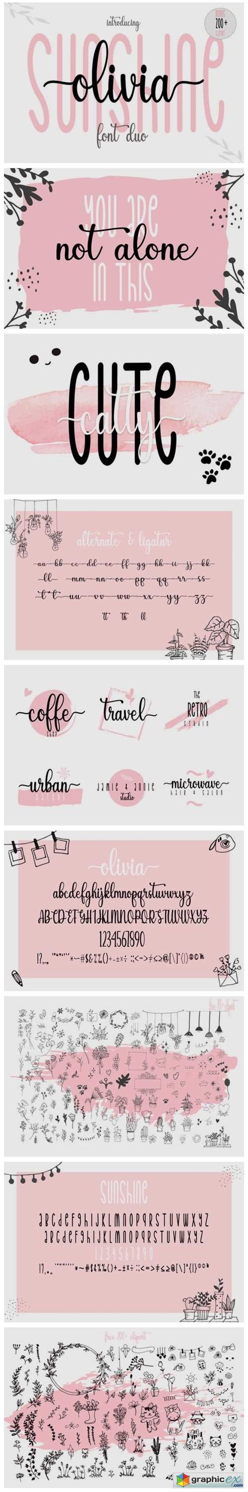  Sunshine Olivia Font 