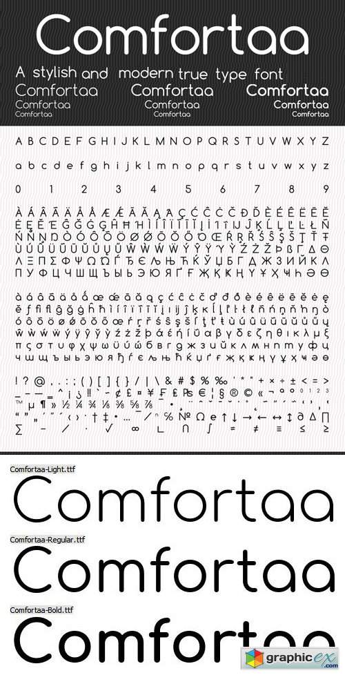  Comfortaa - Stylish & Modern Font [3-Weights] 