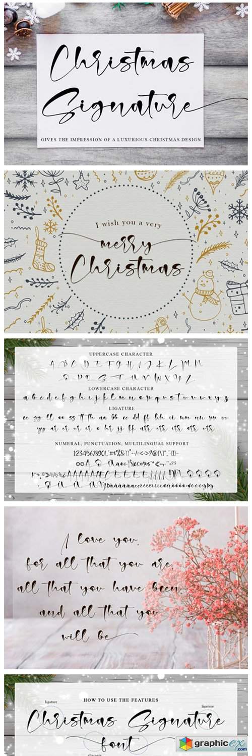  Christmas Signature Font 