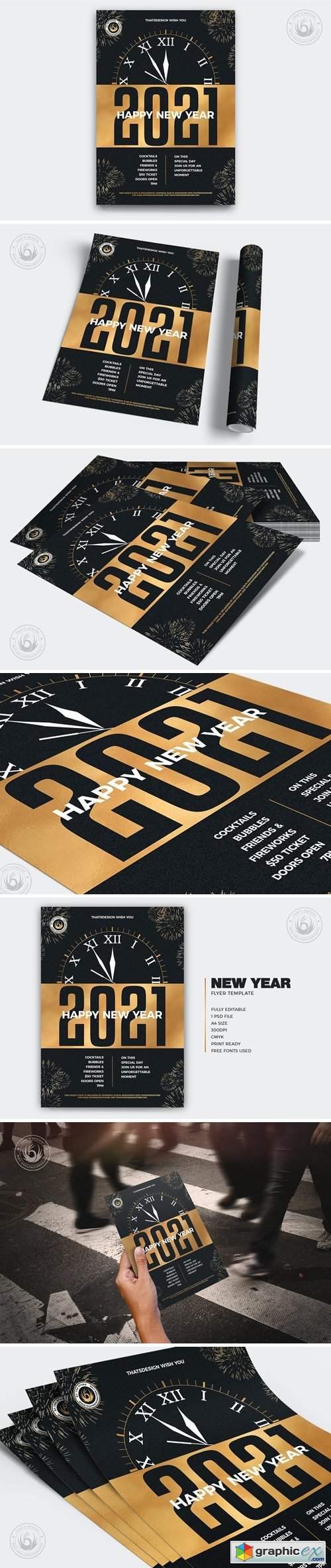 New Year Flyer Template V10 
