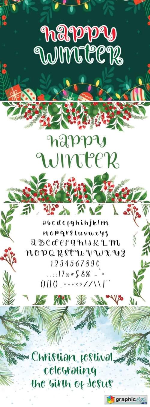  Happy Winter Font 