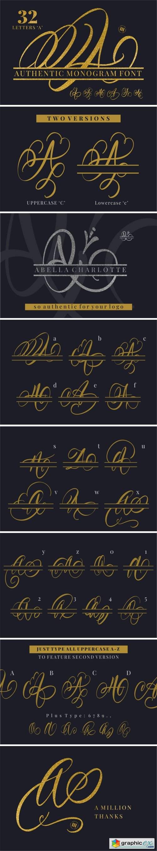  Authentic Monogram Font 