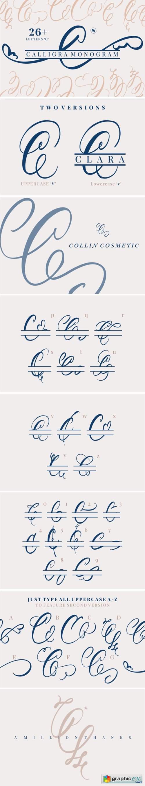 Calligra Monogram Font
