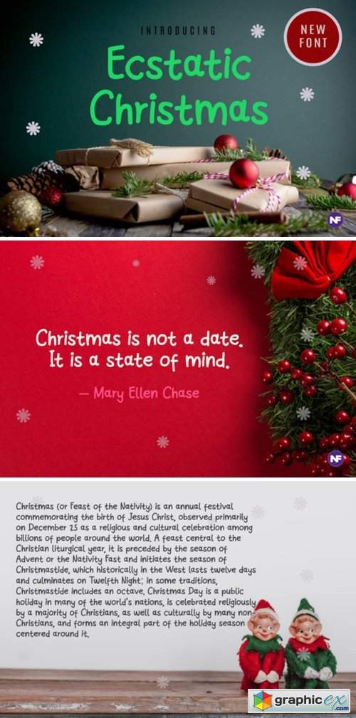  Ecstatic Christmas Font 