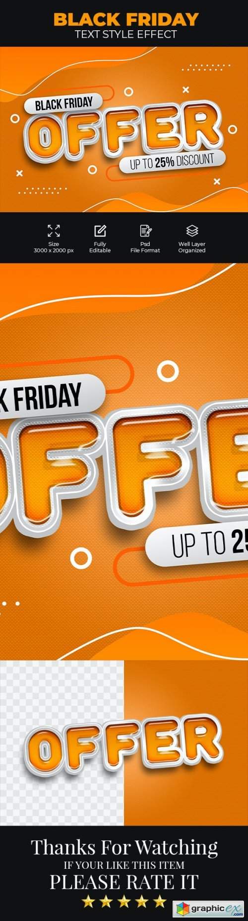 Black Friday Offer Psd Text Style Effect 