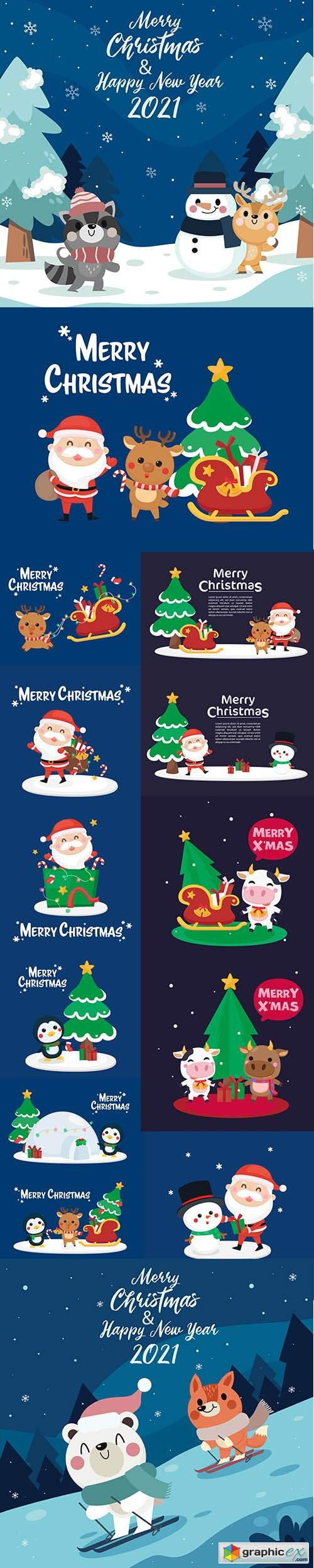  Christmas festive template greeting card 