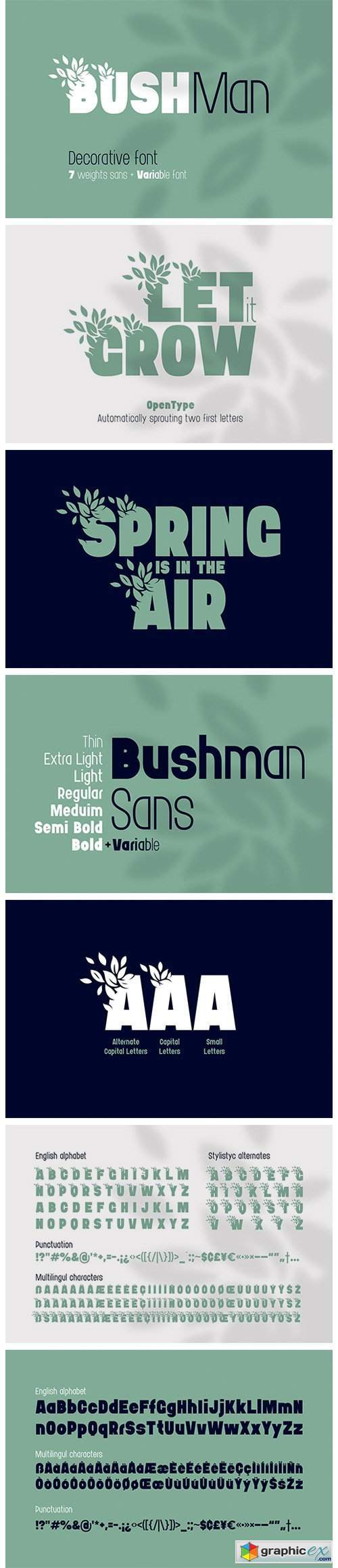 Bushman Font Set