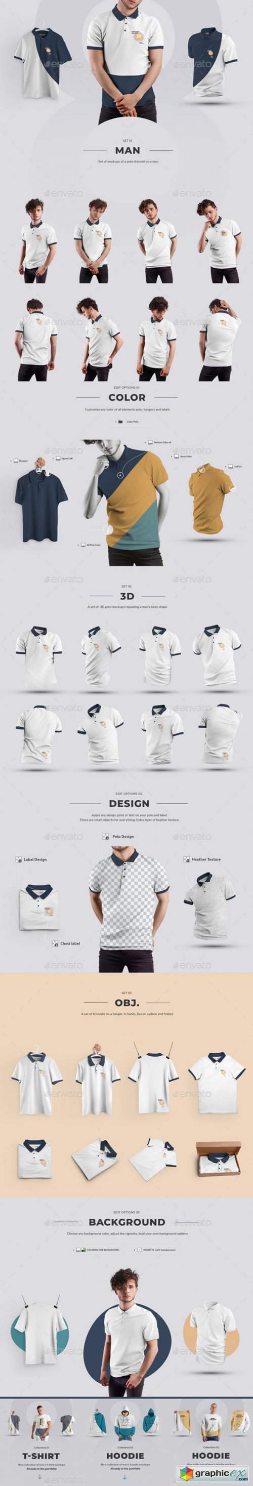 24 Polo Men Mockup - Man/3D/Objects ( Collection #4 )