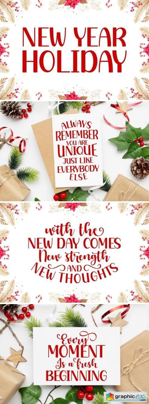New Year Holiday Font