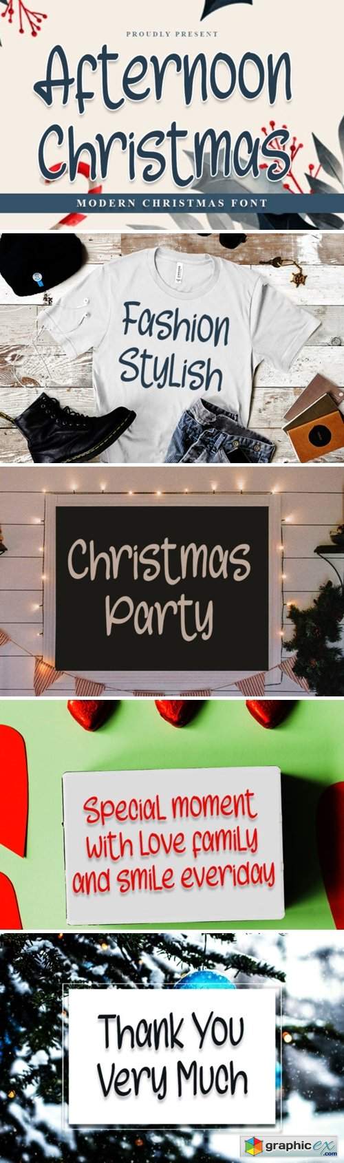  Afternoon Christmas Font 