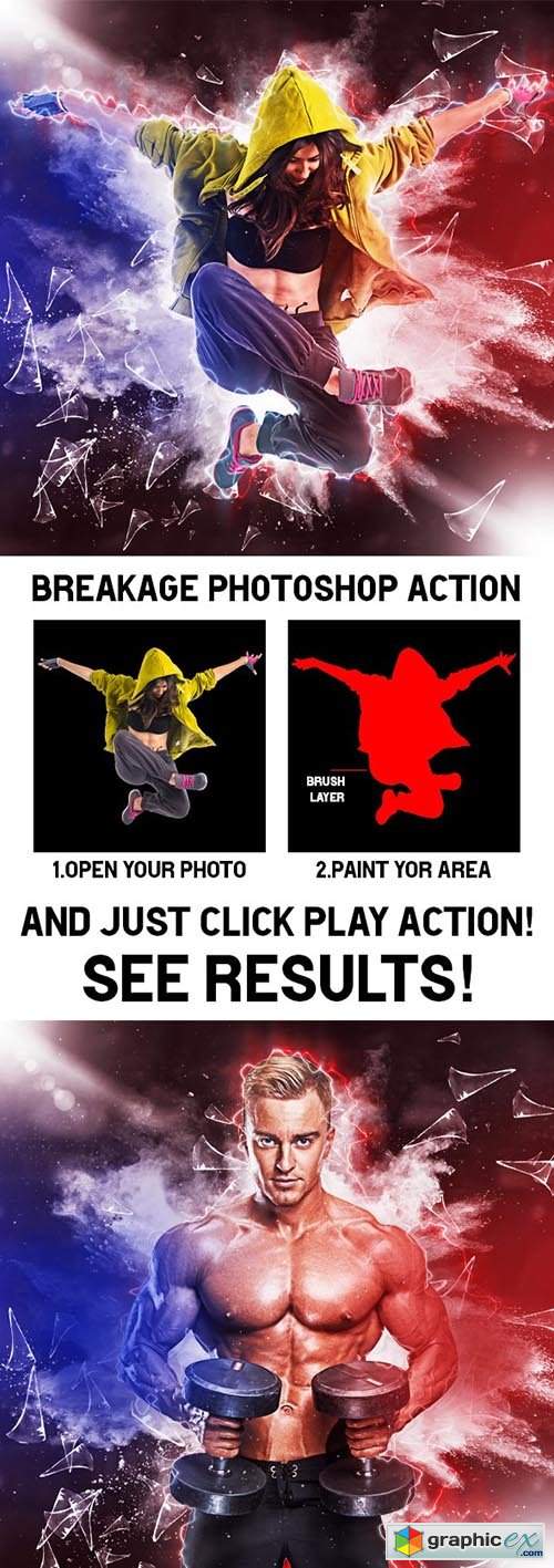 Breakage Photoshop Action 