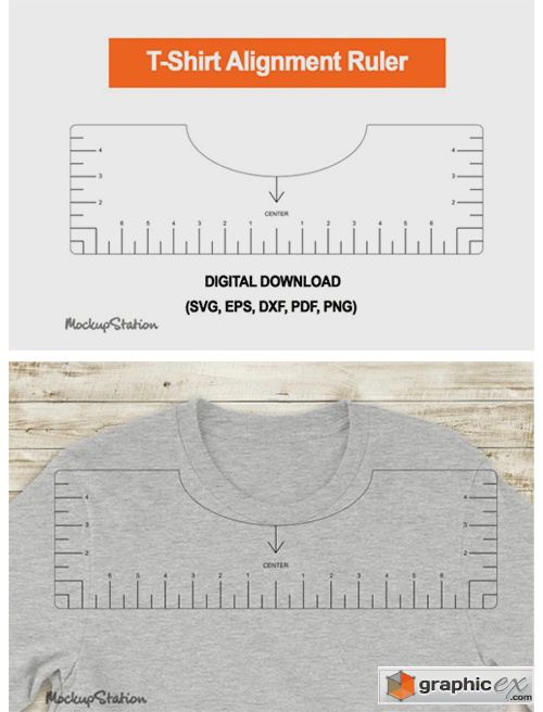  Tshirt Ruler SVG, T-shirt Alignment Tool 