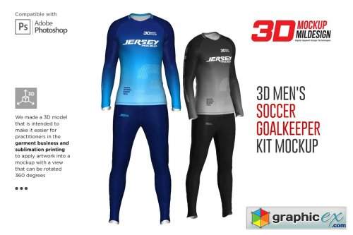 Download 3d Men S Soccer Goalkeeper Kit Psd Free Download Vector Stock Image Photoshop Icon