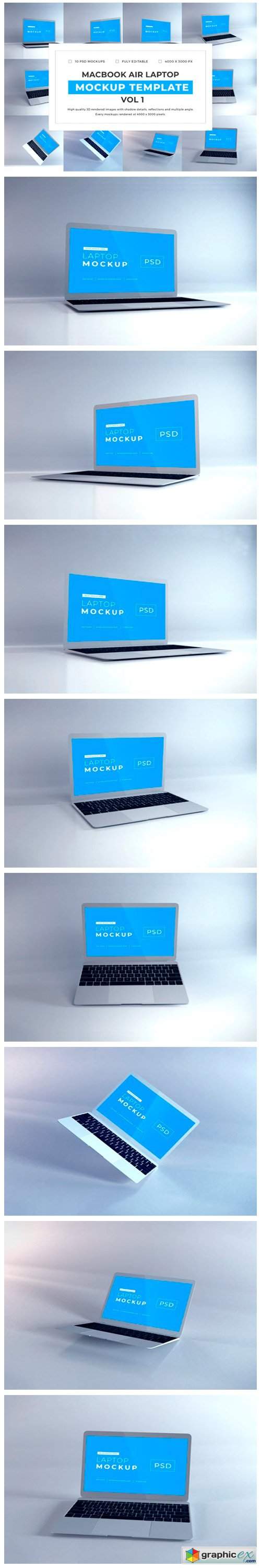  Macbook Air Mockup Bundle Vol 1 