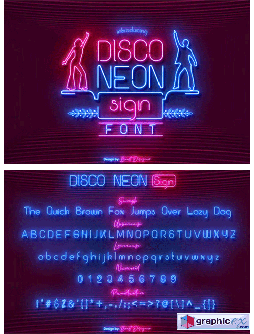  Disco Neon Sign Font 