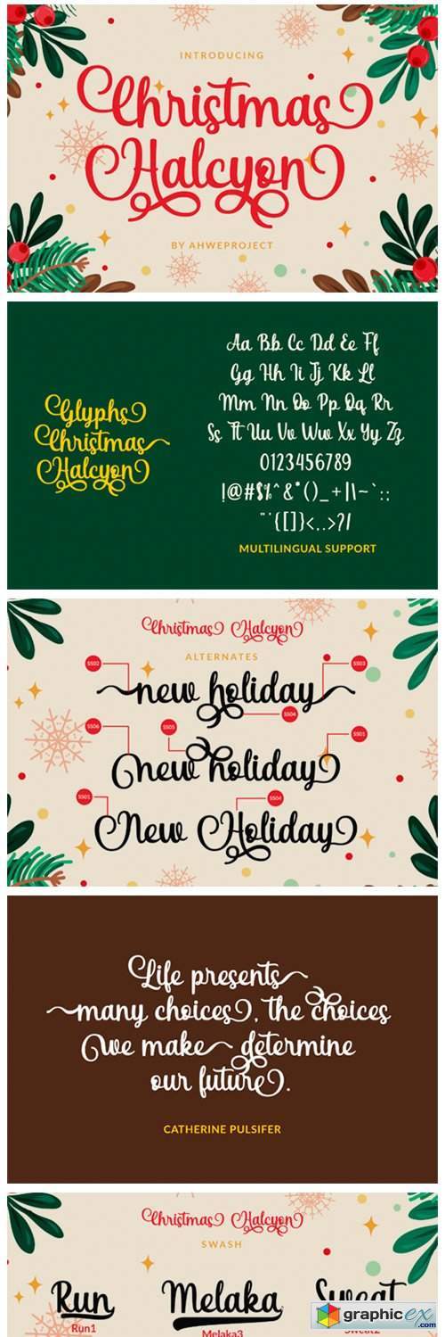 Christmas Halcyon Font