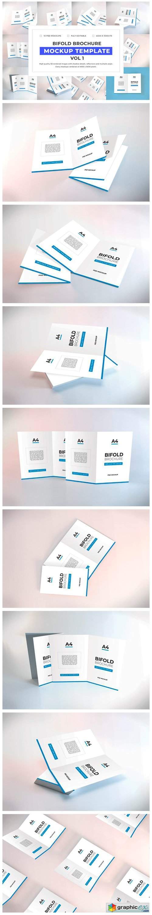 Bifold Brochure Mockup Bundle Vol 1