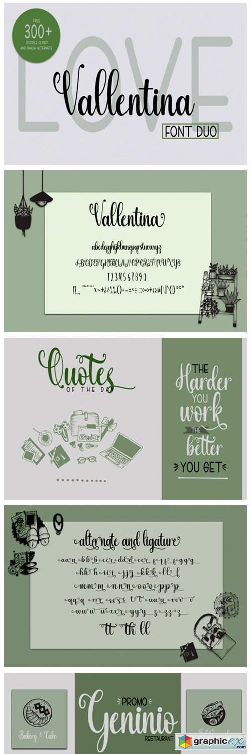 Love Vallentina Duo Font