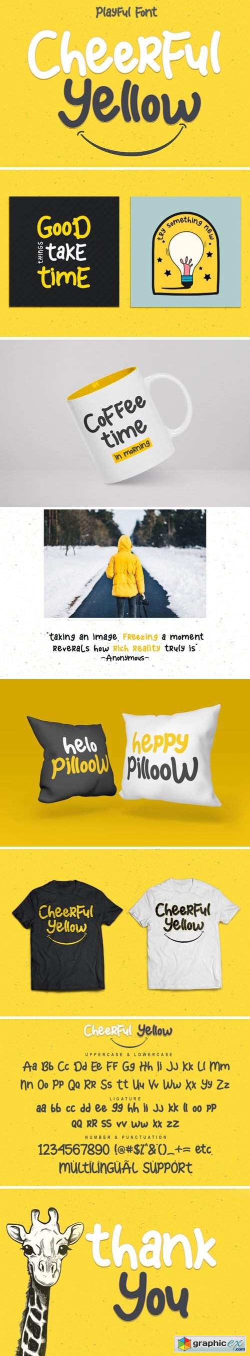  Cheerful Yellow Font 