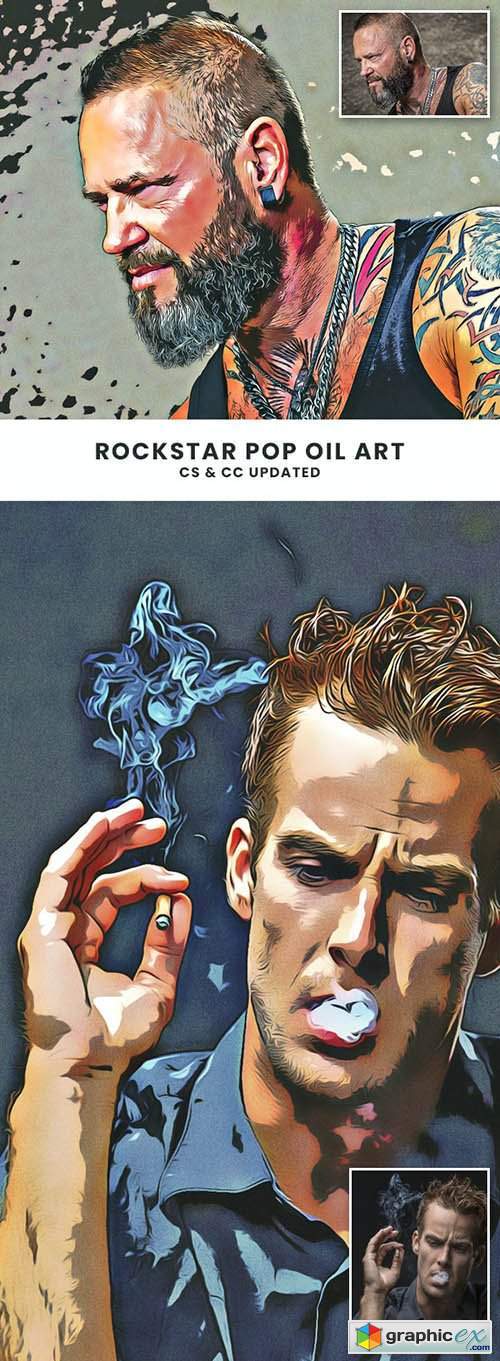 Rockstar Pop Oil Art