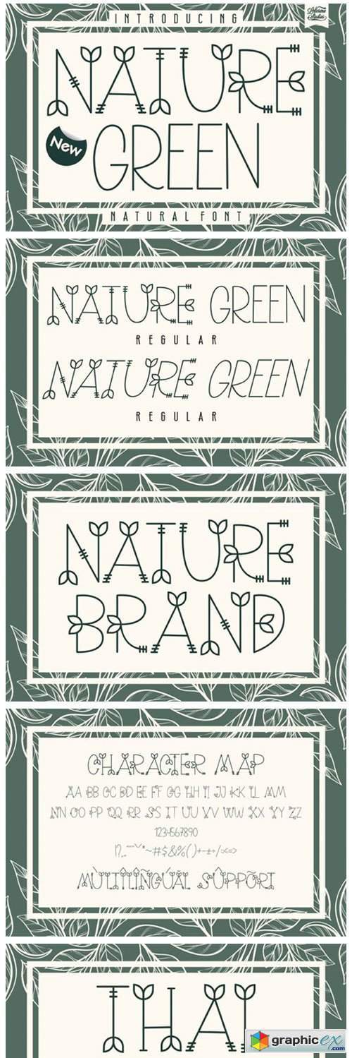 Nature Green Font