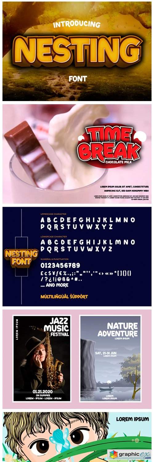  Nesting Font 