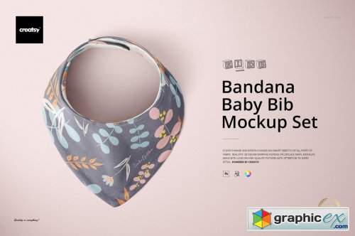 Download Baby Bandana Bib Mockup Set 4308686 Free Download Vector Stock Image Photoshop Icon