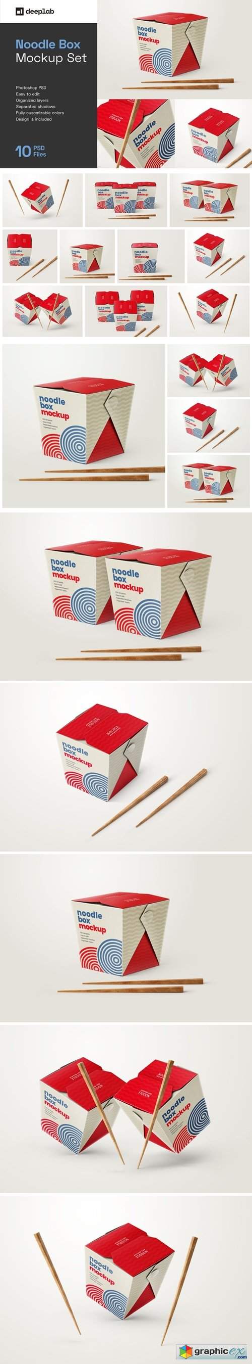 Download Noodle Box Mockup Set Asian Food Free Download Vector Stock Image Photoshop Icon