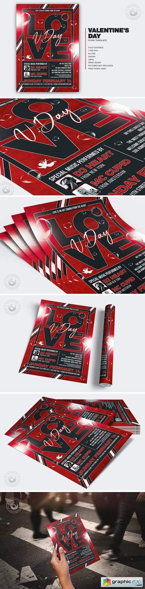 Download Valentines Day Flyer Template V25 Free Download Vector Stock Image Photoshop Icon