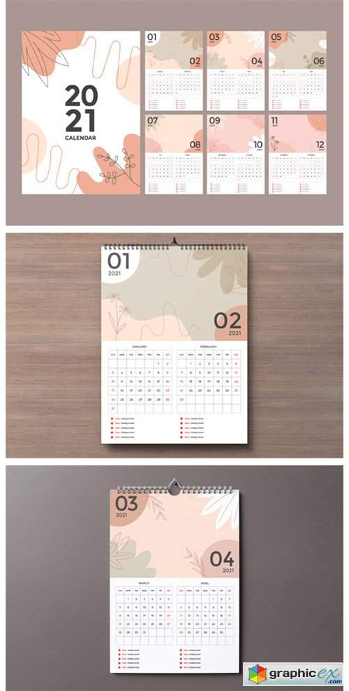  Wall Calendar 2021 Design 