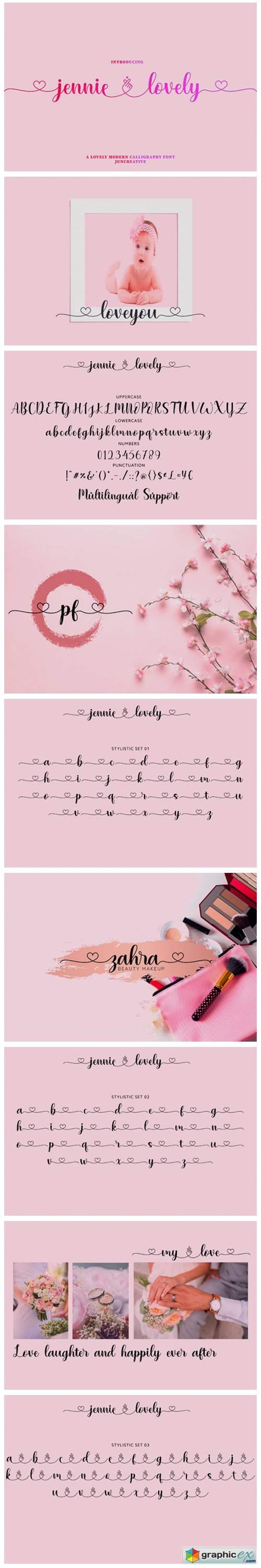  Jennie Lovely Font 