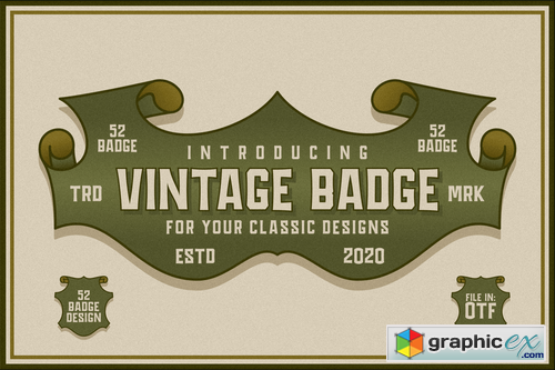  Vintage Badge Design Font 