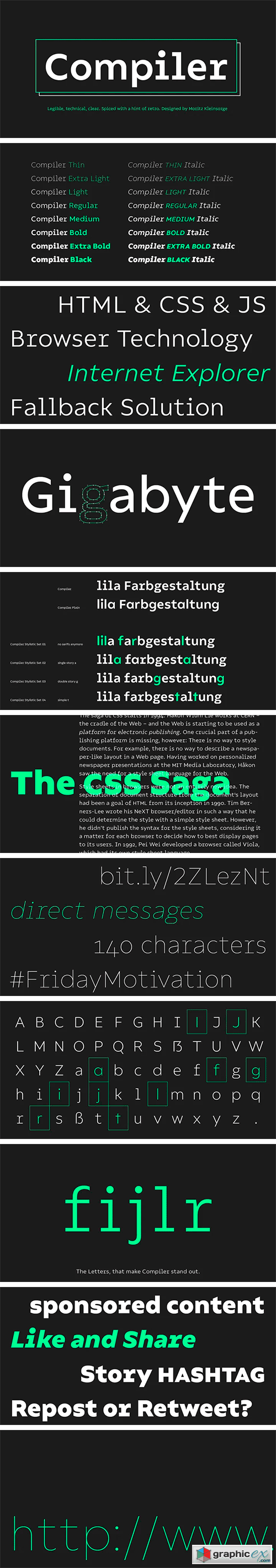 Compiler Font Family 