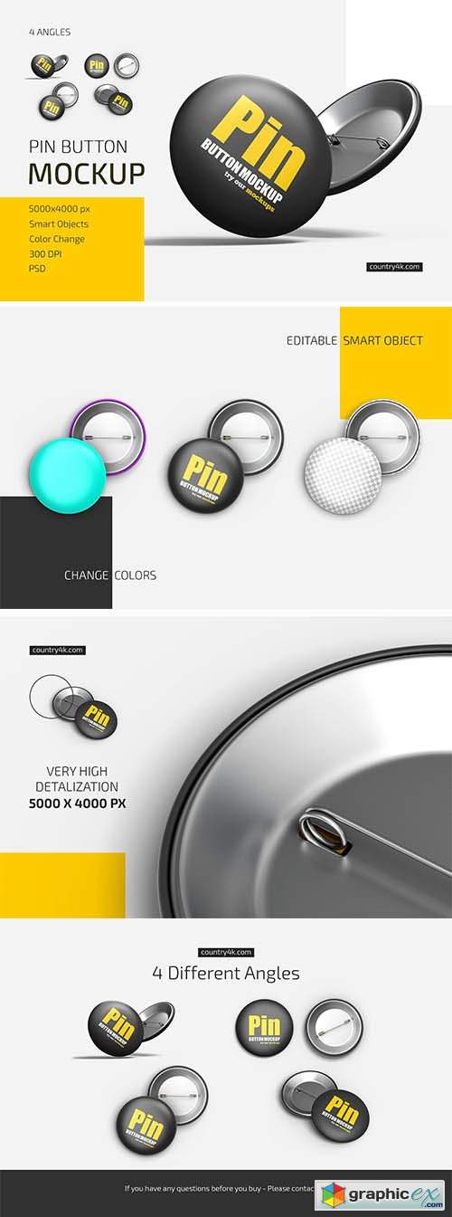 Download Pin Button Mockup Set Free Download Vector Stock Image Photoshop Icon